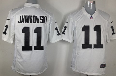 NFL Jersey Oakland Raiders 11 Sebastian Janikowski White Game